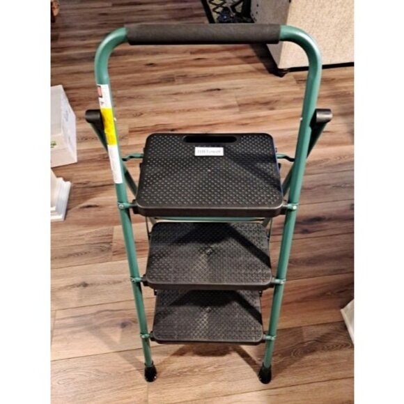3 Step Ladder, Folding Step Stool with Wide Anti-Slip Pedal, 500 lbs Sturdy - Picture 2 of 2